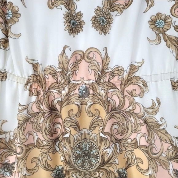 Antonio Melanie Neutral Paisley Print Dress Size 0 - Picture 11 of 15